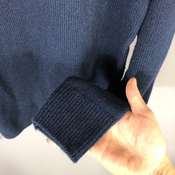 Slate and Stone Navy Gray Stripe Crew Neck Sweater Size Large - Picture 4 of 7